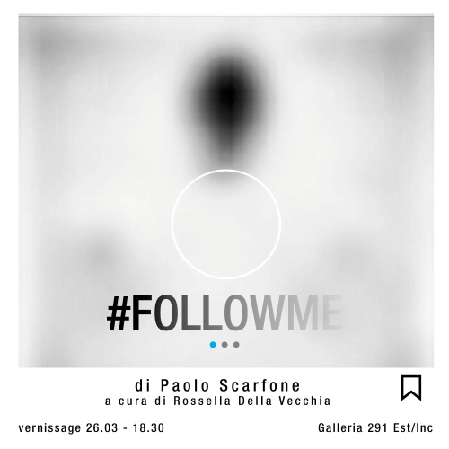 Locandina della mostra di Paolo Scarfone alla Galleria 291 di Roma