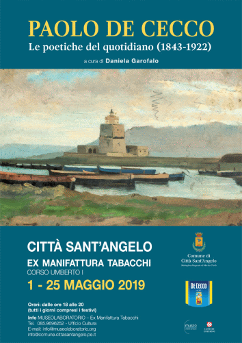 Locandina della mostra Omaggio a Paolo De Cecco Le poetiche del quotidiano 1843-1922