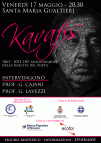 Locandina del convegno Kavafis nel 150esimo anniversario della nascita del poeta greco