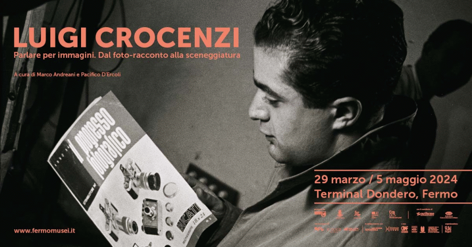 Locandina della mostra Parlare per immagini Dal foto-racconto alla sceneggiatura di Luigi Crocenzi
