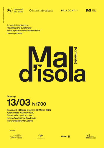 Locandina della mostra MAL D'ISOLA (tormento)