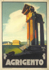 Manifesto pubblicitario su Agrigento realizzato da Marcello Nizzoli nel 1928 proveniente dal Museo Nazionale Collezione Salce di Treviso