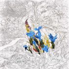 Dipinto a olio denominato Genzianelle triestine realizzato da Alice Bellettini