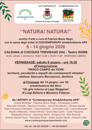 Locandina della mostra Natura con opere degli artisti della associazione Contemporary Arte &Ambiente APS