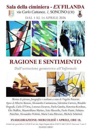 Locandina della mostra Ragione e Sentimento Dall'astrazione geometrica all'Informale
