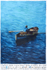 Dipinto di Rinus Van de Velde, un uomo rema in una barca