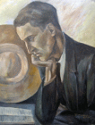 Dipinto a olio denominato Il professore realizzato da Roberto Rebecchi nel 1935