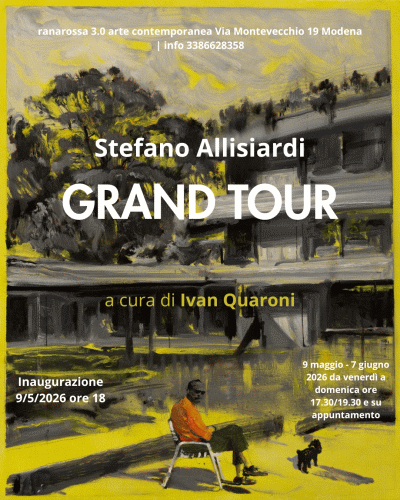 Locandina della mostra Grand Tour con opere di Stefano Allisiardi