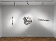 Veduta della mostra di Luca_Marignoni denominata Il cielo mira allestita alla KROMYA Art Gallery di Lugano