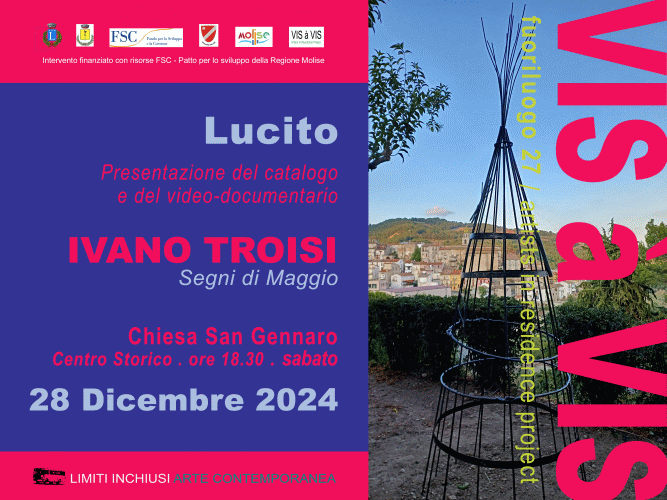 Locandina della presentazione del catalogo e documentario Vis à Vis Fuoriluogo 27