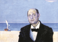 Dipinto di Vittorio Bolaffio di cm.75x100 denominato Ritratto del poeta Umberto Saba realizzato nel 1923